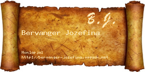 Bervanger Jozefina névjegykártya